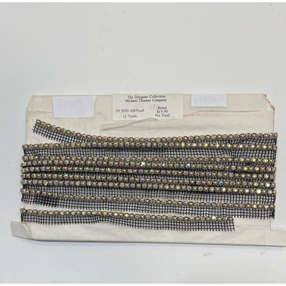 Vtg MICHAEL THOMAS Designer Collection JN 20SS AB Vintage Rhinestone Trim Lot - Picture 5 of 11
